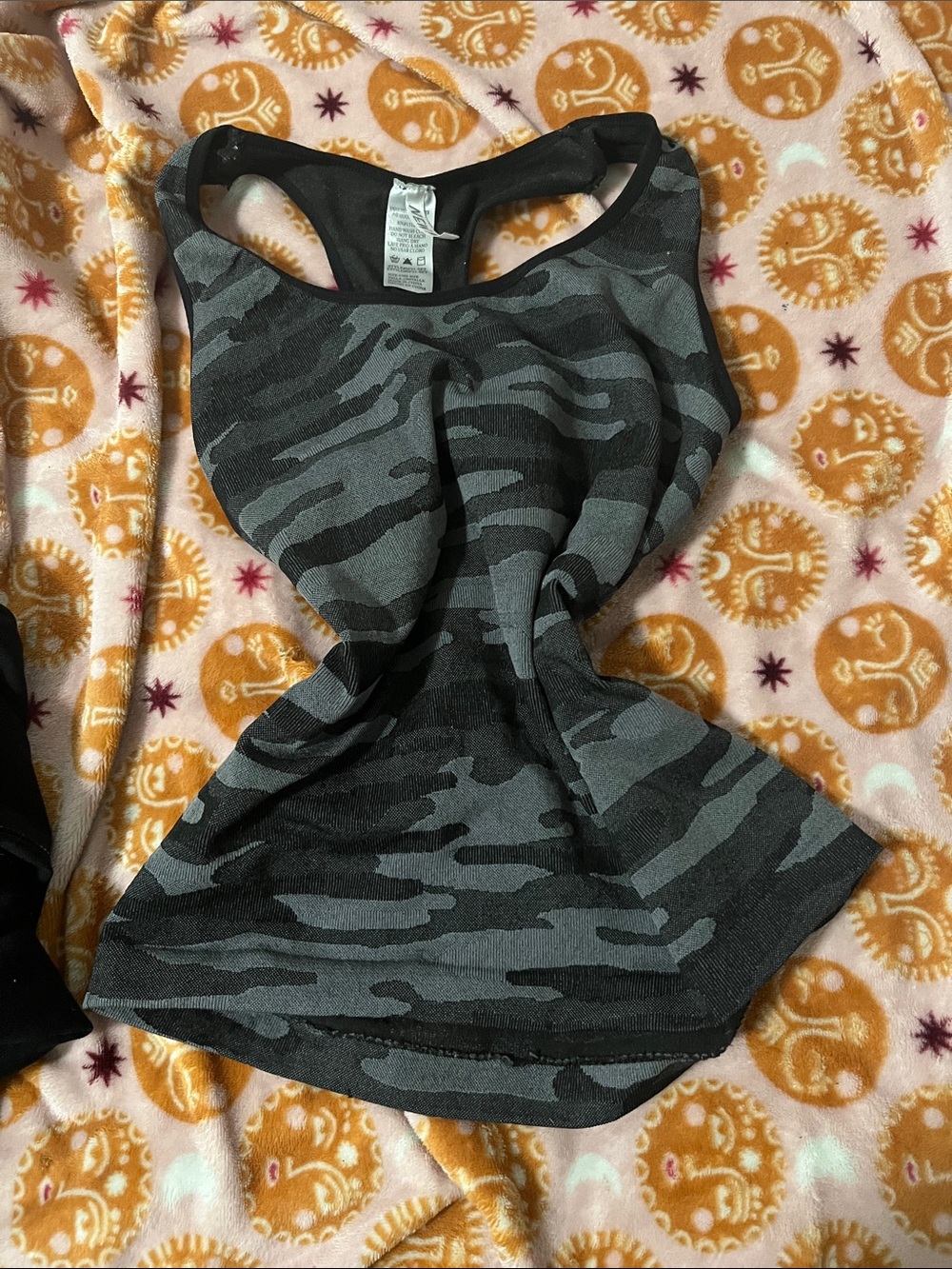 New Mix Black & Gray Camo Performance Racerback Tank